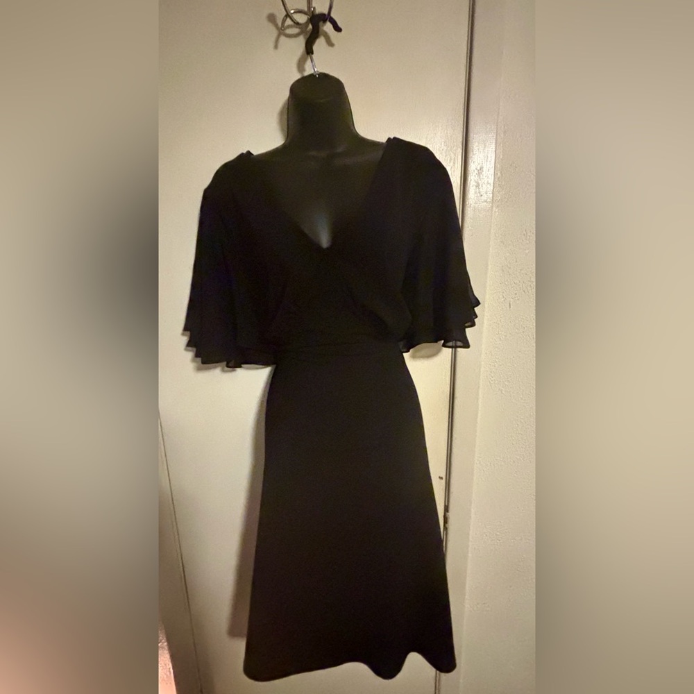 🆕 Ashley Stewart Plus Size Stretch Knit Dress | Black | 22/24